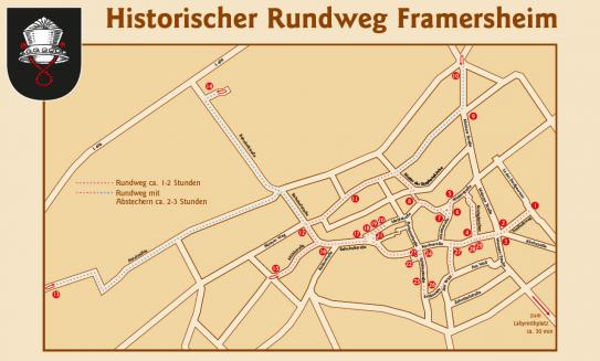 Übersichtstafel Historischer Rundweg Framersheim