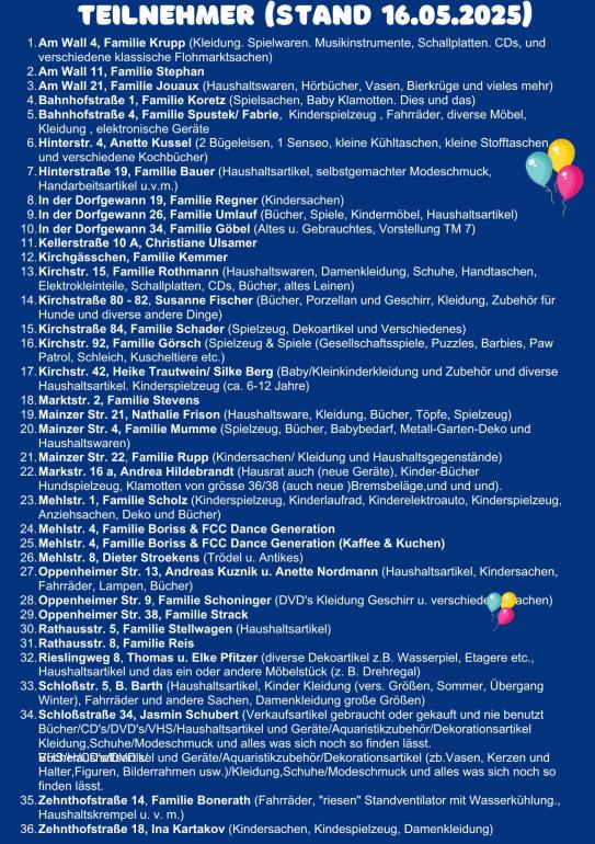 Flyer Dorfflohmarkt 2025